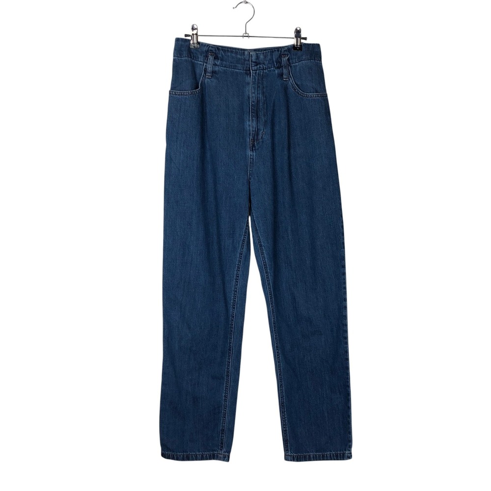 Uniqlo Womens Tapered Belted Pleated Jeans Size‎ 26 Blue MISSING BELT - Picture 2 of 15